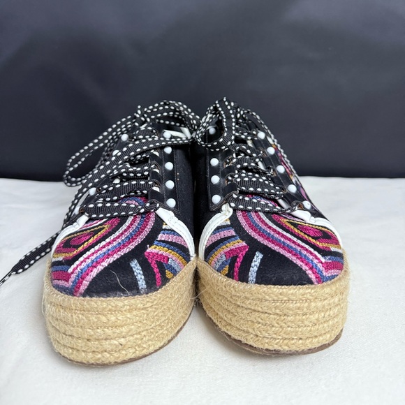 Clée‎ Colorful Platform Sneakers Womens 8 Multicolor Boho Spring Hippie - Picture 3 of 11